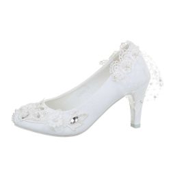 Fehér női esküvői cipő